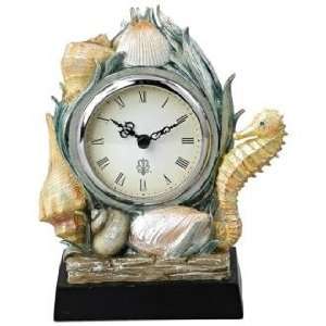  Seahorse Carapace 7 1/2 High Clock
