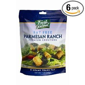   gourmet Fat Free Premium Croutons, Parmesan Ranch, 5 Ounce (Pack of 6