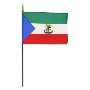  Equatorial Guinea 4 x 6 Stick Flag Patio, Lawn & Garden