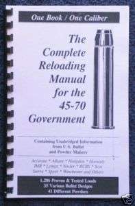 45 70 Govt. COMPLETE Reloading Manual LOADBOOK USA  