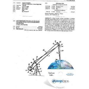 NEW Patent CD for COUNTERPOISED SELF BALANCING FLUID TRANSFER SWIVEL 