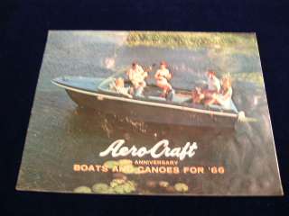 1966 Aero Craft Boat Canoe Sale Brochure St Charles MI  