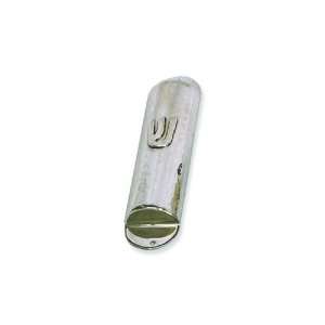  Sterling Silver Mezuzah in Hammered Style 
