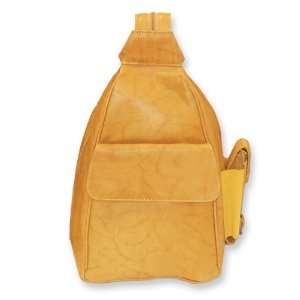  Tan Leather Sling Backpack Jewelry