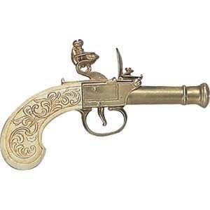    18th Century Replica Flintlock Pistol   Brass 