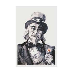  Uncle Sam for the Red Cross 28x42 Giclee on Canvas