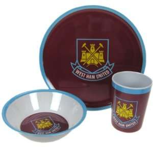  West Ham United FC. 3 Piece Dinner Set