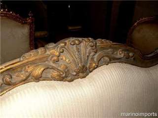 19thC.French Gilt Rococo Revival Canapé Louis XV Settee  