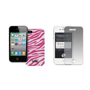 EMPIRE Apple iPhone 4 / 4S Pink and White Zebra Stripes Stealth 