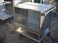 Stainless Steel Mobile Dish Dispenser Cart Double Sided  