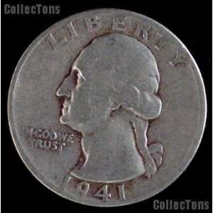  1941 D Washington Silver Quarter    Circulated Everything 