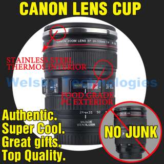 Canon lens Camera 24 105mm Hot/Cold Coffee Tea Cup Mug /Ashtray /Pen 