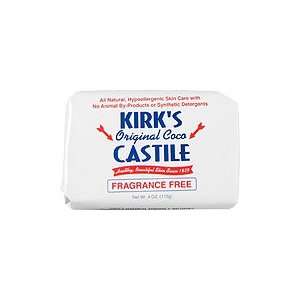  Kirks Natural Castile Soap, Frag Free   4 Oz Health 