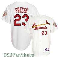 2012 David Freese St Louis Cardinals Home Jersey w/ CHAMPIONS Patch SZ 