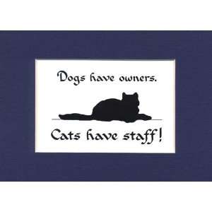  Cats Have Staff Humor Wall Decor Pet Saying Cat Saying 