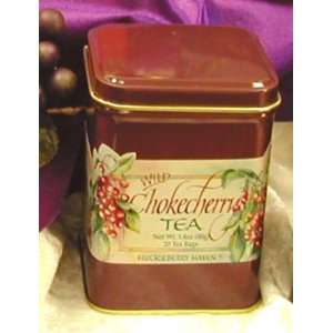 Wild Chokecherry Tea Tin (20 Tea Bags) Grocery & Gourmet Food