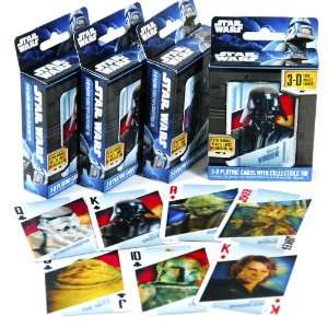  Star Wars 3D (Lenticular) Playing Cards _ Bundle of 4 