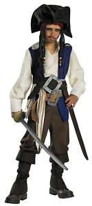 Captain Jack Sparrow Pirates of the Caribbean Halloween Deluxe Child 