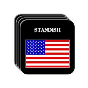  US Flag   Standish, Maine (ME) Set of 4 Mini Mousepad 