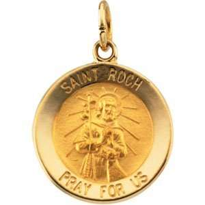  14k St. Roch Medal 15mm/14kt yellow gold Jewelry