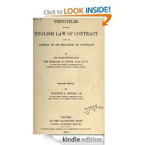   the English law of contract and of agency in its relation to contract