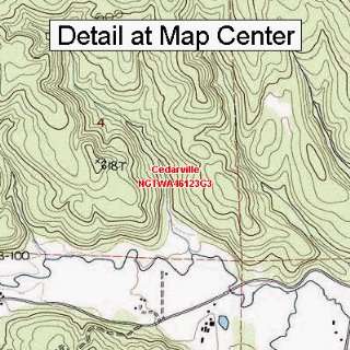  USGS Topographic Quadrangle Map   Cedarville, Washington 