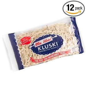 Mrs. Weiss Kluski Enriched Egg Dumpling Noodles, 8 Ounce Packages 