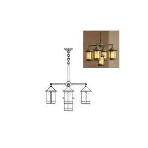   Craftsman BCH 7/4 1 7 Berkeley 4 Light Chandelier Plus Center Light