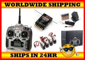 SPEKTRUM 2.4GHZ DX6i DSMX 6 Ch Transmitter w/ AR6115e Receiver 4X 