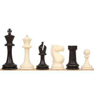  Master Series Plastic Chess Set in Black & Ivory   3.75 