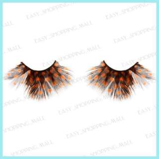Gorgeous Charm Orange Dots Soft Feather False Eyelashes  