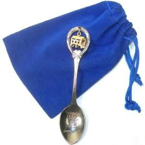  Vintage Souvenir Spoon with Brass Charm in Gift Bag 