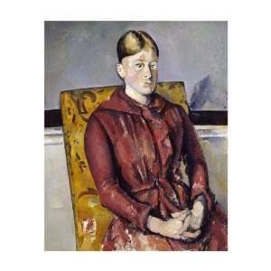  Madame Cezanne With a Yellow Armchair by Paul Cezanne 