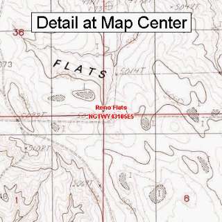USGS Topographic Quadrangle Map   Reno Flats, Wyoming (Folded 