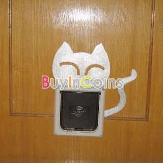 New 4 way Lockable Cat Kitten Small Dog Pet Door Flap Lock Safe 