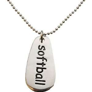 Chalk Talk SportWORD Softball Necklace   Baseball Home & Office from 