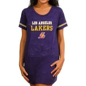 Los Angeles Lakers Ladies Sizzle Burnout Nightshirt 