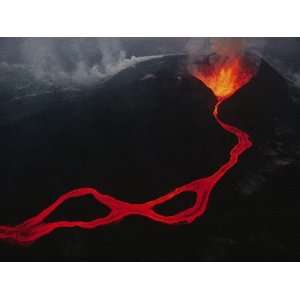  This Active Fissure Spewed Lava and Created Molten Rivers 