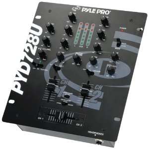  NEW PYLE PRO PYD728U 2 CHANNEL PROFESSIONAL MIXER (WITH 