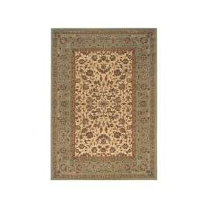  53 x 77 Charbel Traditional Rug   Ivory/Green 