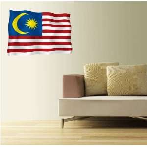  MALAYSIA Flag Wall Decal Room Decor Sticker 25 x 18 