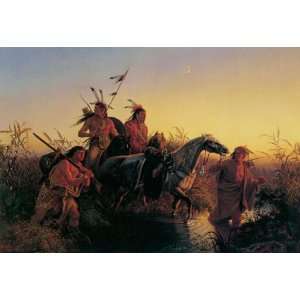  THE CAPTIVE CHARGER BY CHARLES WIMAR CANVAS REPRODUCTION 