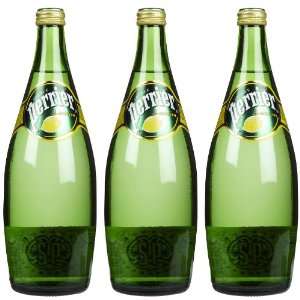 Perrier Lemon Mineral Water, 25 oz, 3 Grocery & Gourmet Food