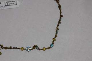 NBM9 AGMEM. Sorrelli Swarovski Crystal & Semi Precious Necklace with 