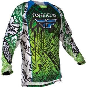  Fly Racing 2012 Evolution Jersey Youth Green/Black X large 