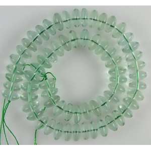    12mm green fluorite rondelle beads 16 rondell