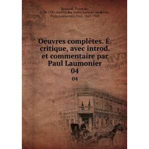   franÃ§ais modernes, Paris,Laumonier, Paul, 1867 1949 Ronsard Books