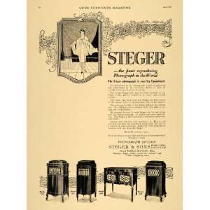  1921 Ad Steger & Sons Piano Manufacturing Co Phonograph 