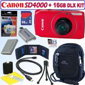  Canon PowerShot SD4000IS 10 MP CMOS Digital Camera (Red 