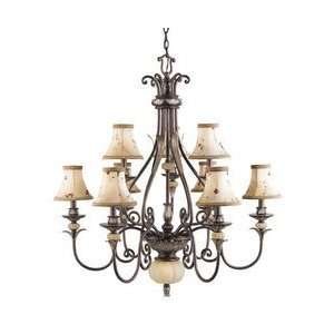 Kichler Lighting 2317BKZ 9 Light Chesley Chandelier, Berkshire Bronze